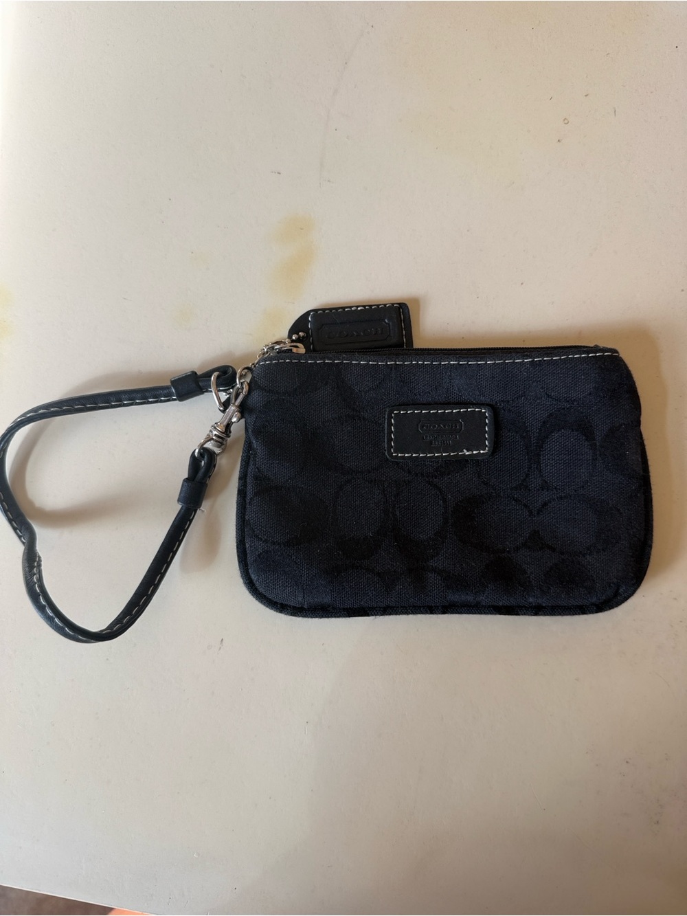 Black Canvas Wristlet